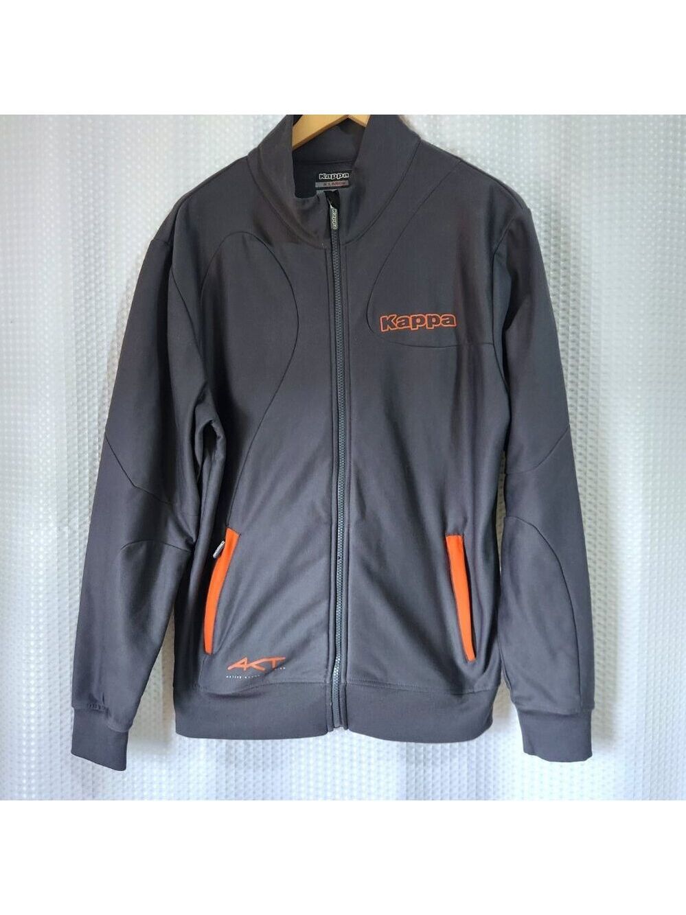 Kappa ACT Gray & Orange Full‑Zip Jacket – Men’s XL